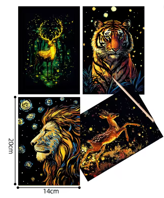 PPA- Colorful Night Scratch Art -4 Different models