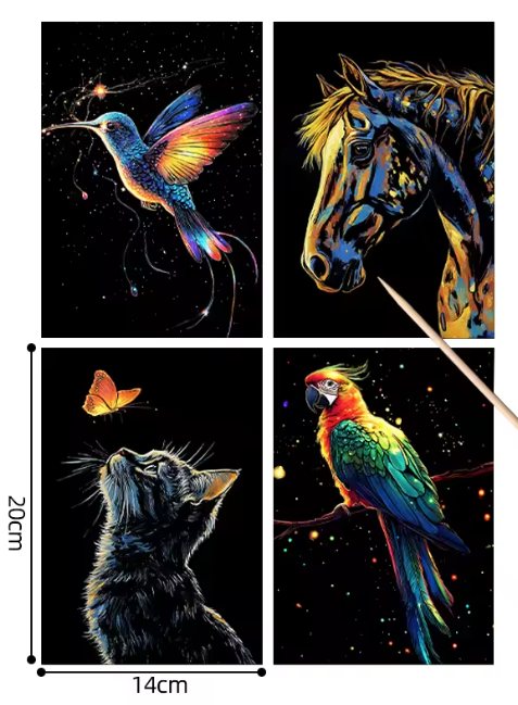 PPA- Colorful Night Scratch Art -4 Different models